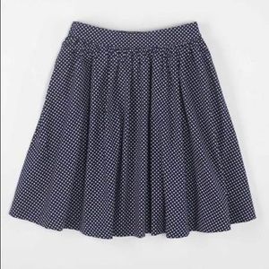 Boden Florence Skirt in Navy Polka Dot - 12 LONG